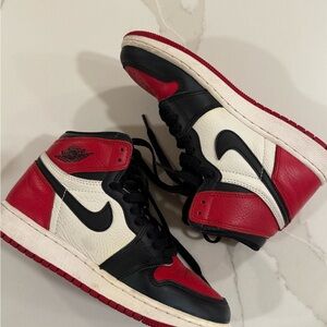 Nike Black, Red, and White High-Tops